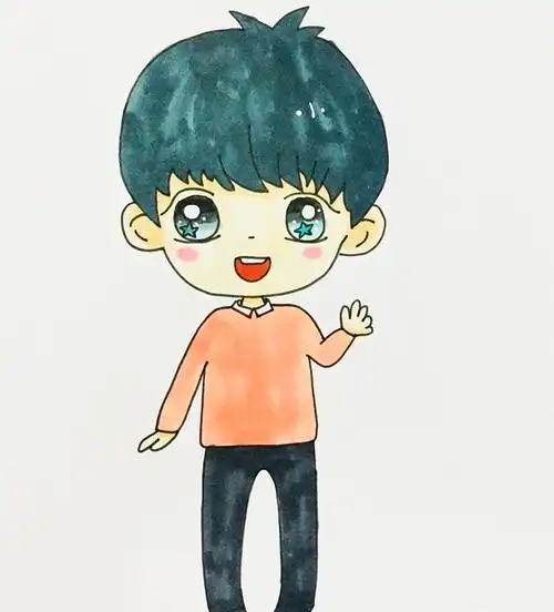 小男孩_人物简笔画_简笔画大全