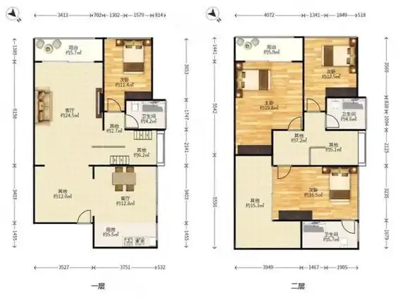 次新小区 全新豪华装修 6米层高大复式 实用200平 满五年