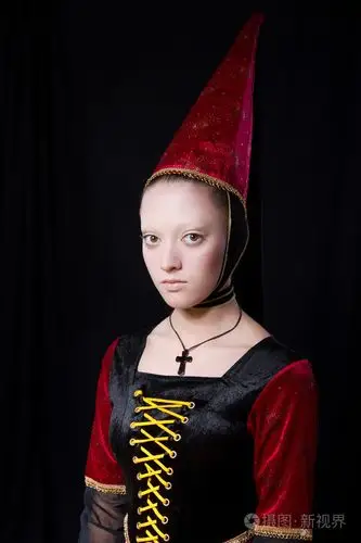 中世纪风格的一个美丽的女人肖像