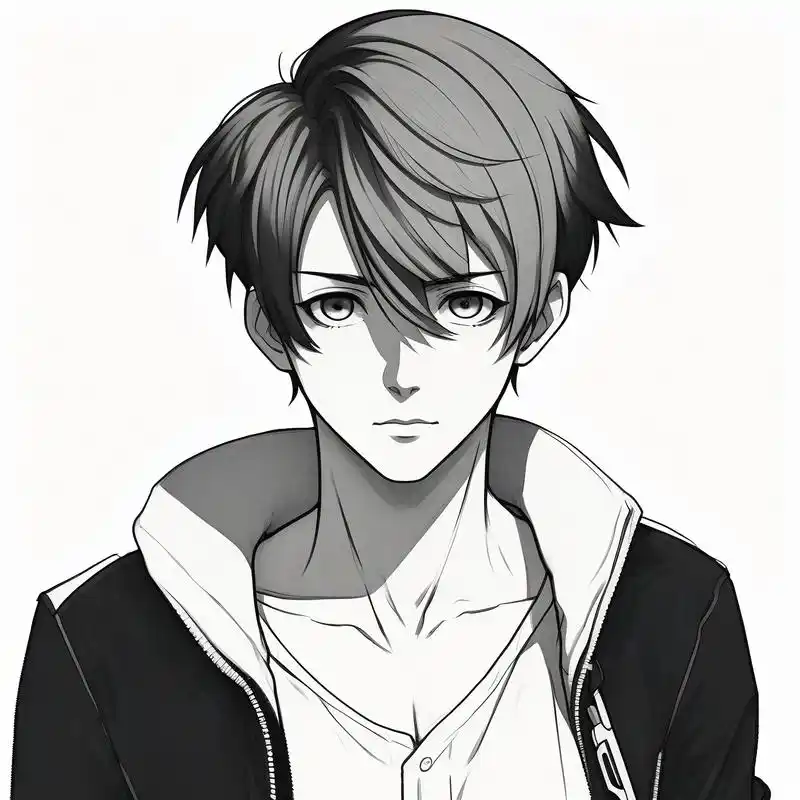 黑白素描冷酷男生头像🎩🖤