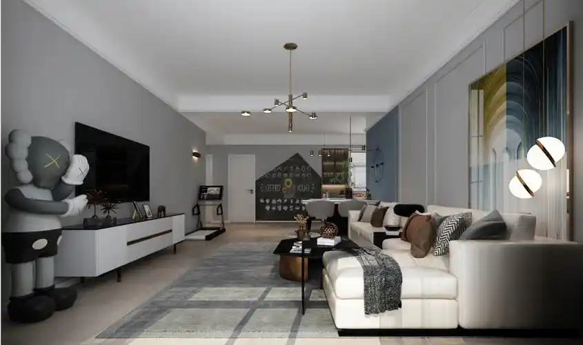 华孚汇金  现代简约 三室二厅  135平米#装修设计  #现代轻奢  #室内