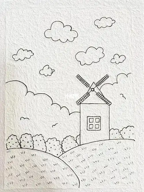 简笔画风景画 铅笔画的风景画 简笔画图片大全-蒲城教育文学网