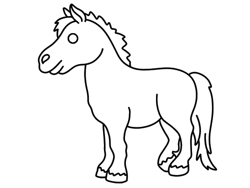 可爱的小马简笔画