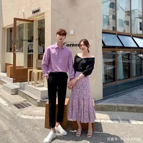 身高156小个子跟183男友情侣装搭配,显高时尚气质,秀恩爱很高级