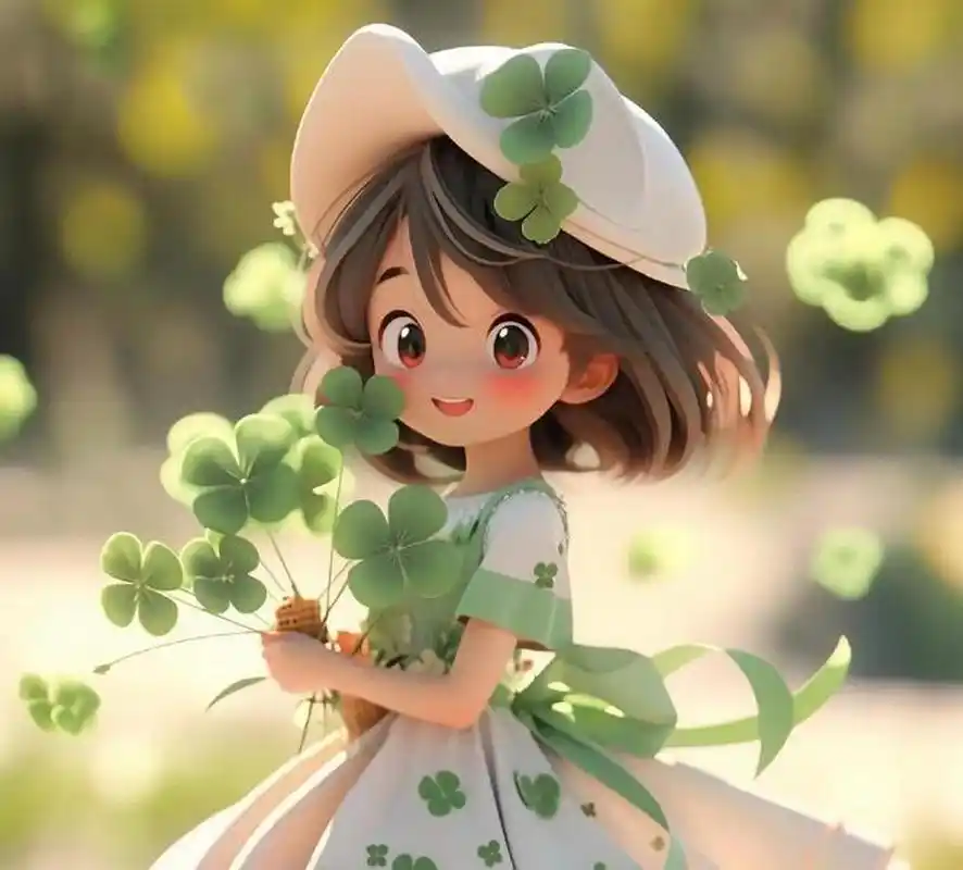 清透四叶草小可爱头像,笑容太治愈了92 #动漫头像和壁纸