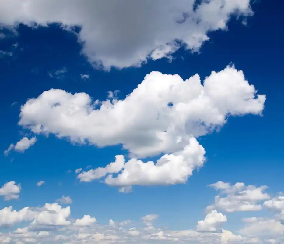 云团,蓝天背景,云朵小