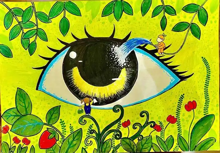 《爱眼护眼 共绘"睛"彩》振华实验学校 蹇明洋指导教师:夏彩云《心灵