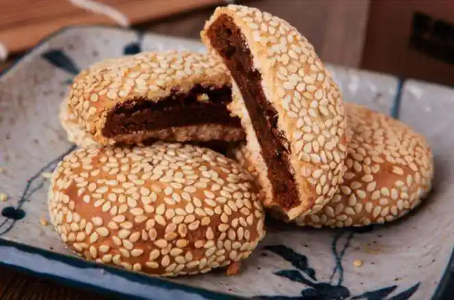 姑苏土特产老苏州苏式麻饼500g称重豆沙芝麻饼传统糕点美食小吃1斤约9