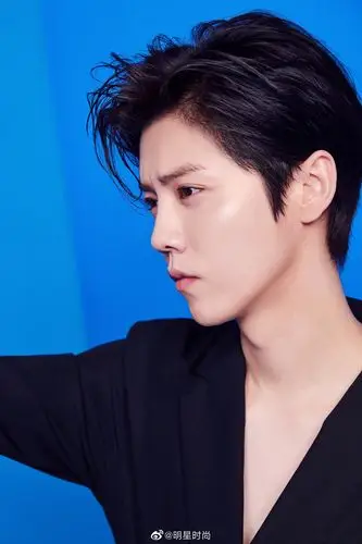 鹿晗最新造型,镂空v领西装精致腰封性感迷人