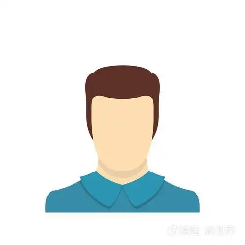 男性头像图标矢量平面