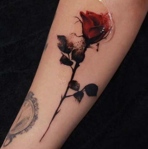 最新玫瑰纹身图案大全男女9