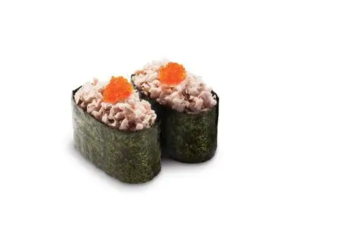 吞拿鱼军舰▼让人口齿留香与芝士融合一起肉质细致的三文鱼新香芝士