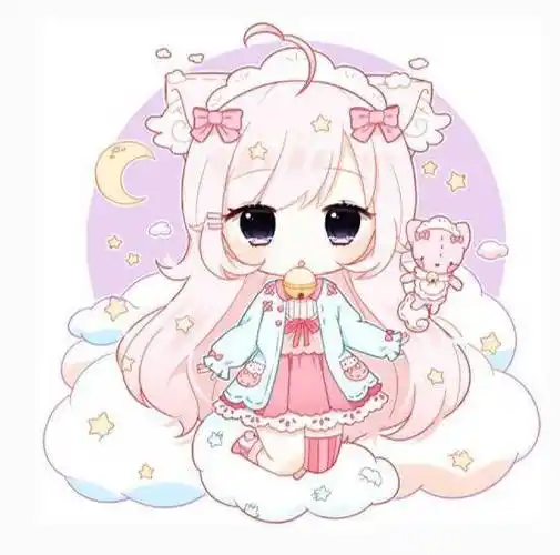 马克笔手绘q版可爱少女萌图一波嗷