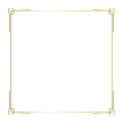 光晕png素材金色创意光效边框素材金色简约边框画框png素材画框元素欧