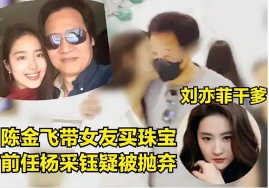 杨采钰疑被弃,62岁陈金飞搂美女买珠宝获香吻,新欢神似刘亦菲