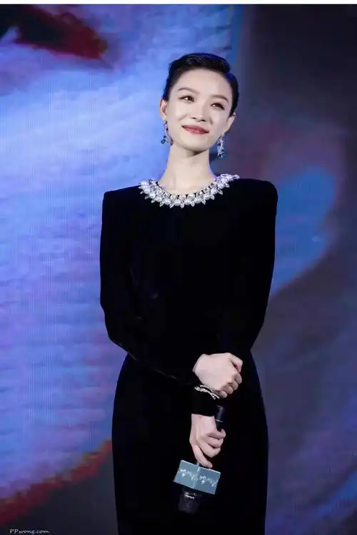 倪妮***气质晚礼服裙长款高级感长袖钉珠宴会主持丝绒连衣裙 - 17网