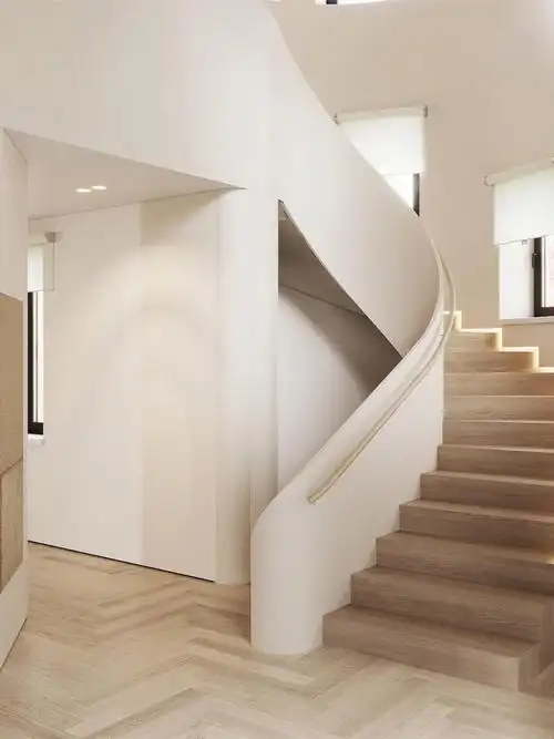 旋转楼梯悬浮玄关一进门就被美貌冲昏头