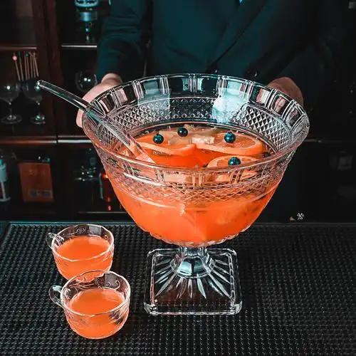 3l欧式刻花水果宾治鸡尾酒共享punchbowl创意异形
