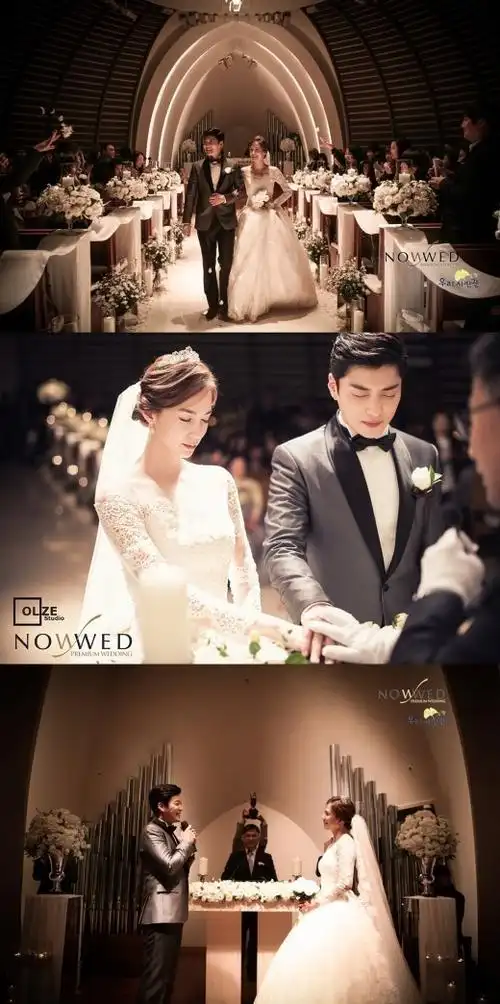 天上智喜lina结婚典礼照公开共同见证的幸福时刻