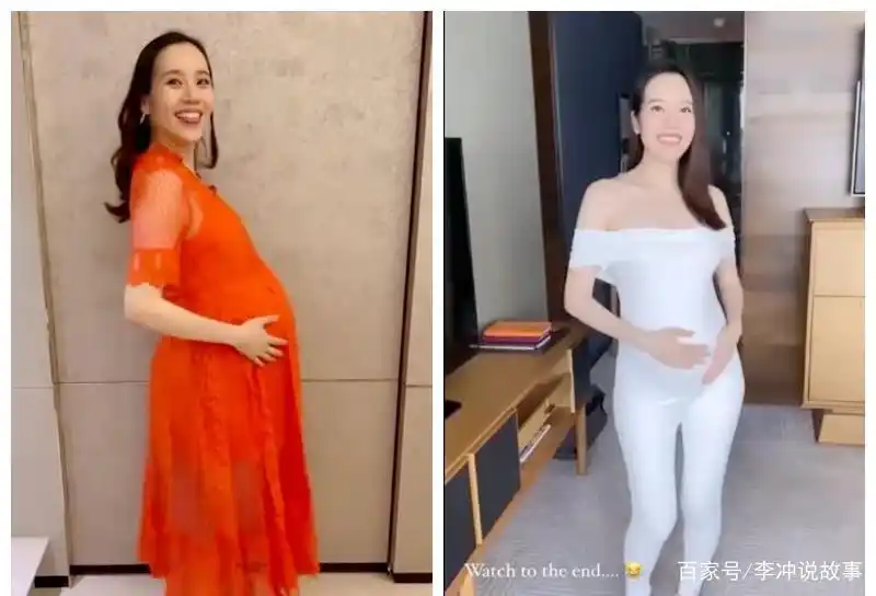 女星湛琪清再次怀孕,抱女儿晒孕肚超兴奋,小家伙一脸的不开心