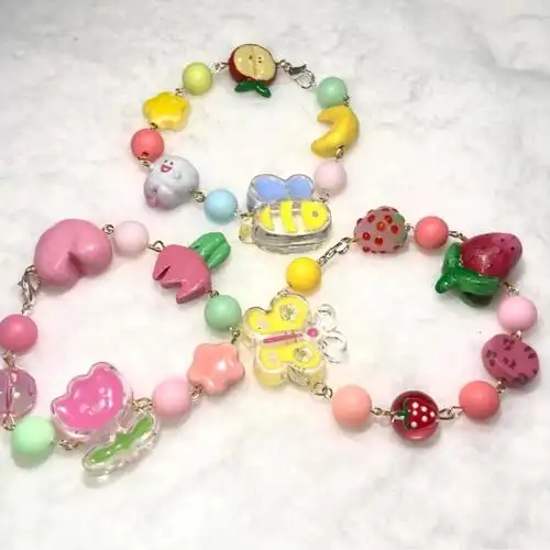 童趣风石塑粘土手链