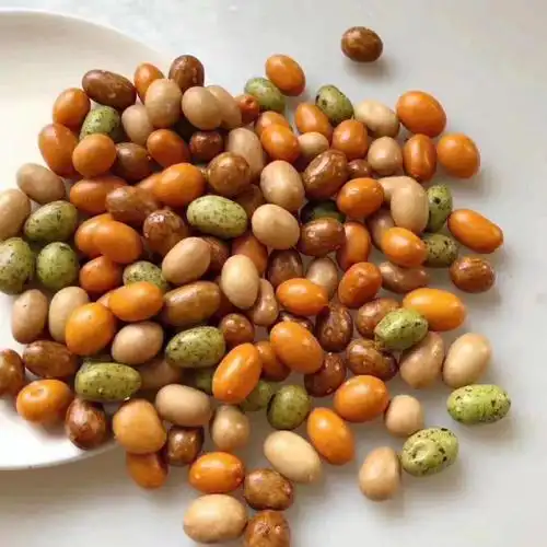 308克小曲家多彩鱼皮花生豆休闲小零食1箱30桶鱼皮花生豆好看好吃