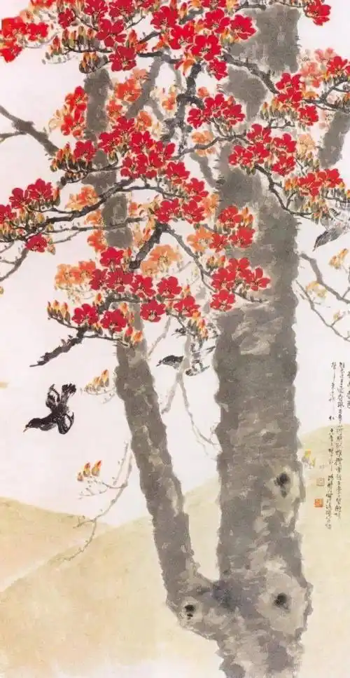 陈树人笔下的红棉_绘画_先生_广东