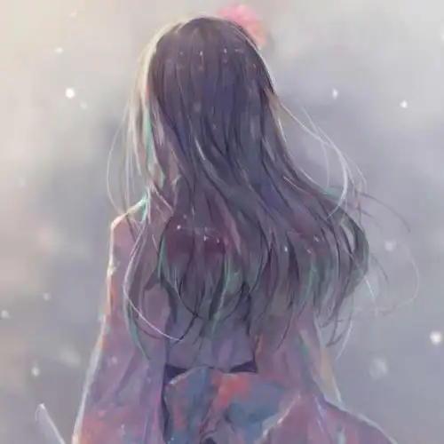 唯美二次元古风背影图片女生头像高清