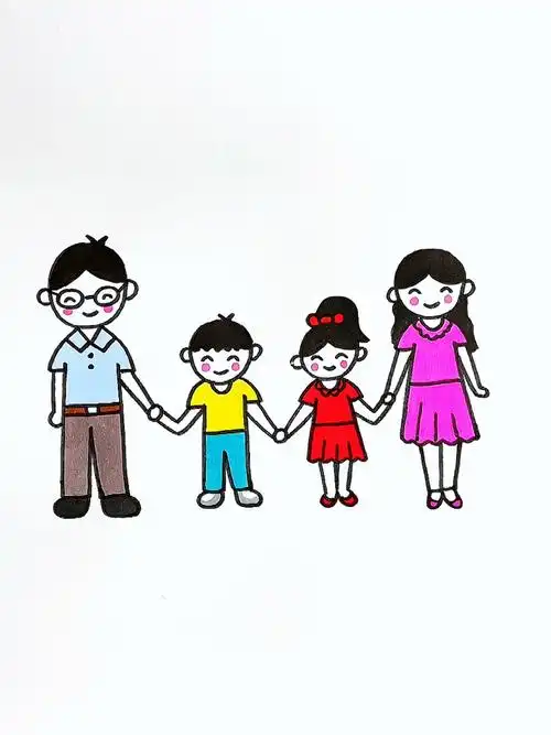 用字母o和h画全家福,这样画简单又好看#简笔画  #画个简笔画  #儿童简