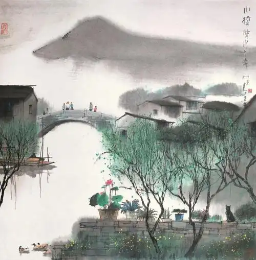 江南烟雨国画能不忆江南