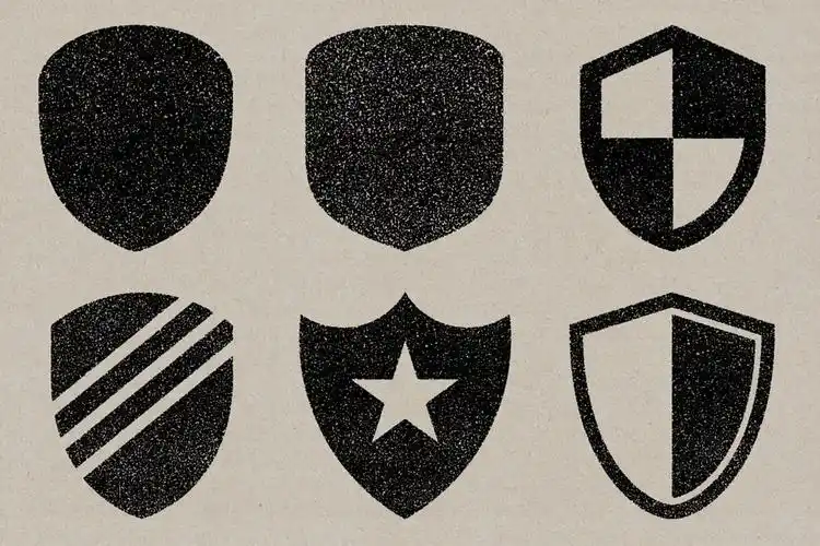 30款抽象标志徽标设计矢量几何图形纹理素材vectorshapestamps