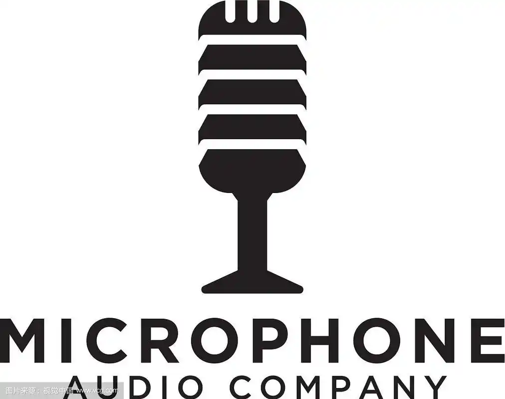 麦克风标志图标模板