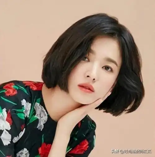 被宋慧乔的"齐耳短发"惊艳了,洋气减龄显脸小,适合参考借鉴|发型|脸型