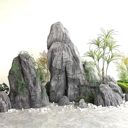 泡沫假山石头道具舞台表演橱窗婚庆美陈装饰太湖石造景摄影摆件