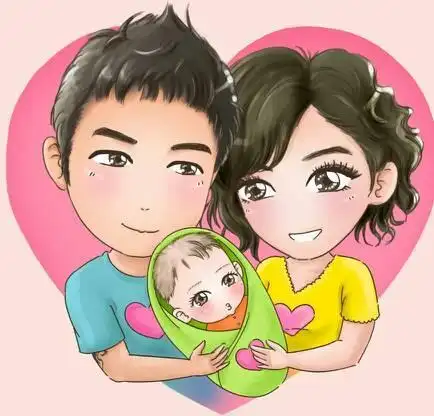 一家三口的微信头像动漫 - 小丸子卡通头像!