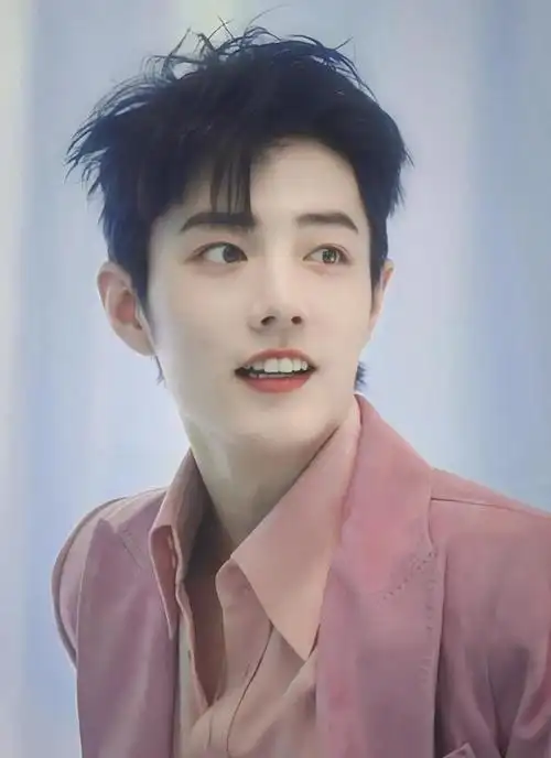 肖战粉色西服图片爱了爱了