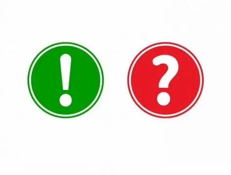 绿色的感叹号红色问号警告牌png图片免抠eps矢量素材