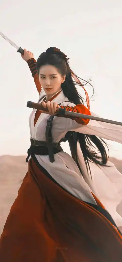 这才是真正的"古风女侠"!当刘诗诗穿上汉服,我被美到了_红白色_效果_