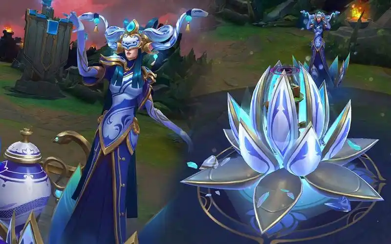 3d视角青花瓷冰女,造型太美了!