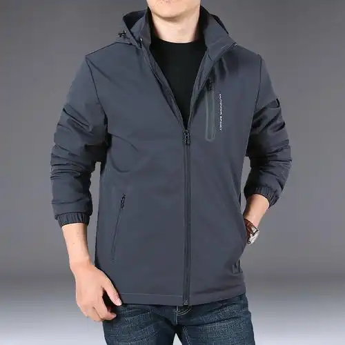 newlake春秋款男士夹克户外休闲运动秋冬加厚男装加绒薄款外套上衣