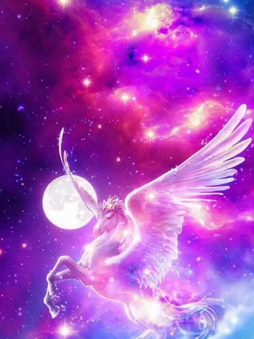 5d钻石画动物独角兽圆钻满钻diy十字绣海景星空钻石绣装饰画30*40