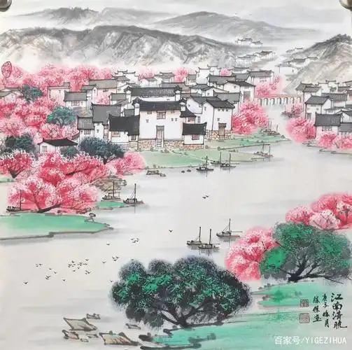 水墨丹青陈胜杰,江南水乡的春天