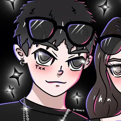 嘻哈风格情侣头像两个人超搭配