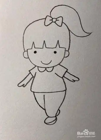 简笔画 小女孩