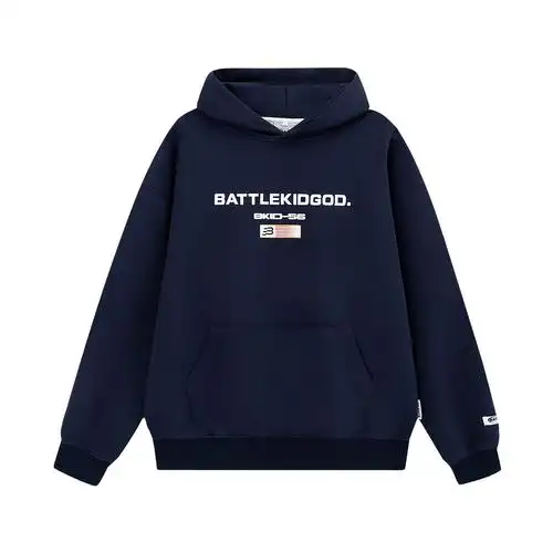 美式街头复古宽松印花连帽卫衣早街头重磅印花无性别连帽卫衣男女