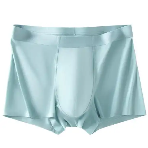 雅鹿男士内裤冰丝四角裤无痕底裤衩短裤青少年薄款夏大码宽松透气_爱