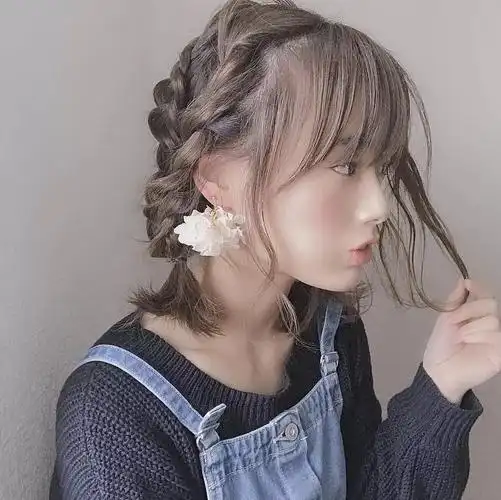 齐肩短发的扎发造型!