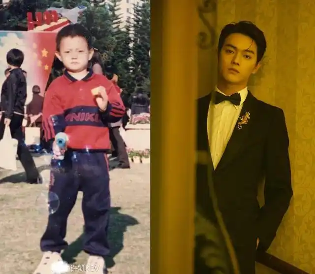 男星童年照今昔对比:李现励志,杨洋没变化,许凯王嘉尔越大越帅_小时候