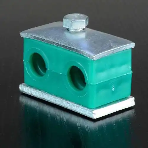 厂家直供液压管夹 轻型塑料管夹 轻型双联双孔管夹