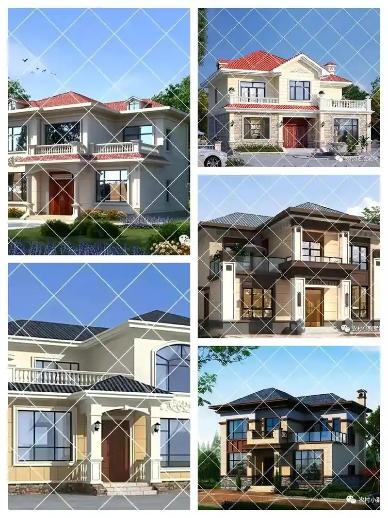 二层农村别墅三层农村别墅双拼别墅设计